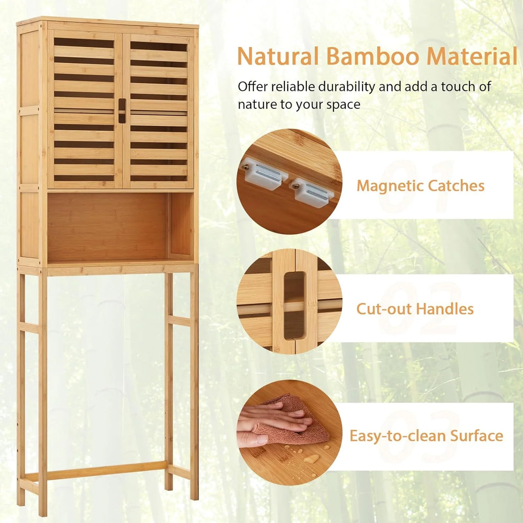 Natural Bamboo Over The Toilet Storage Cabinet F4378
