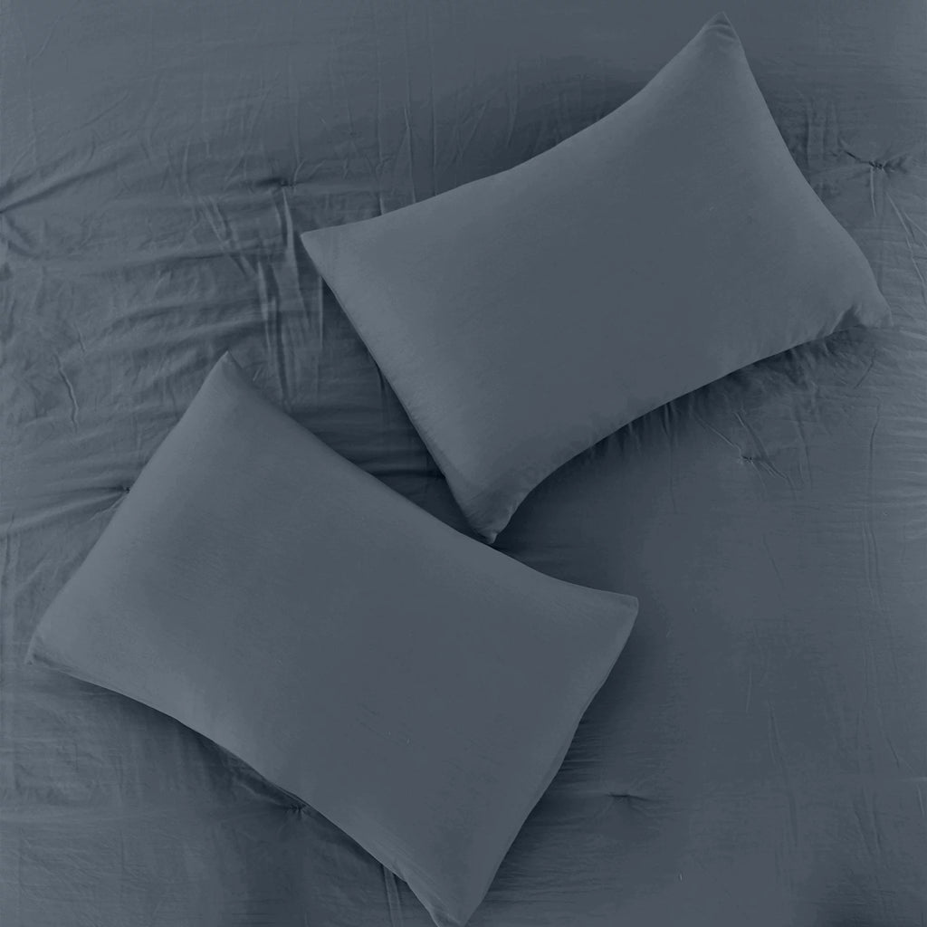 4-Piece Garment Washed Comforter Set H707