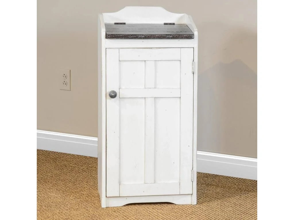 White Rectangular Trash Box F287
