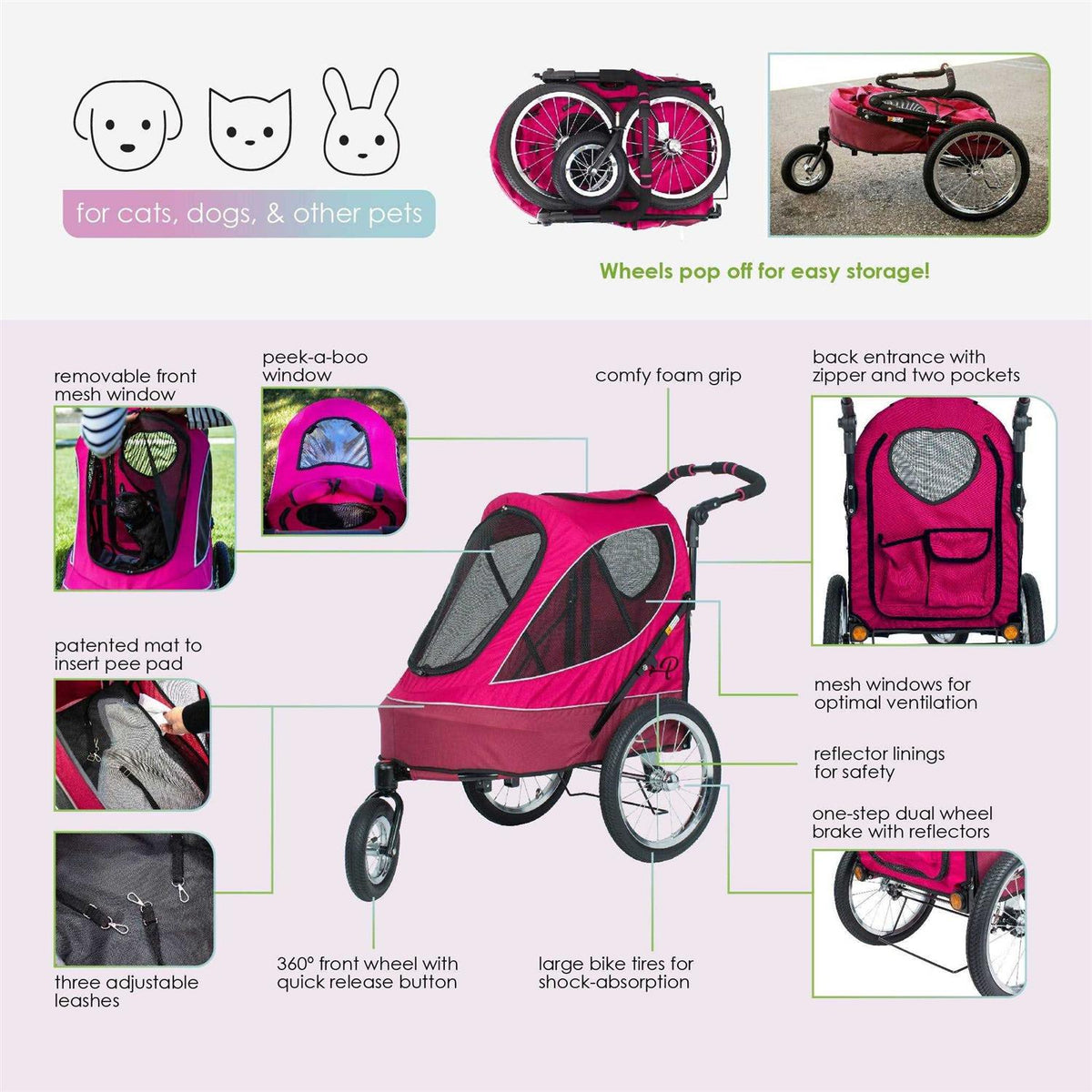 All Terrain Pet Stroller K5601