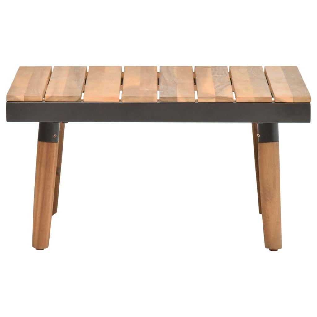 4 Piece Patio Lounge Set with Cushions Acacia Wood Outdoor Sectional Set U22194