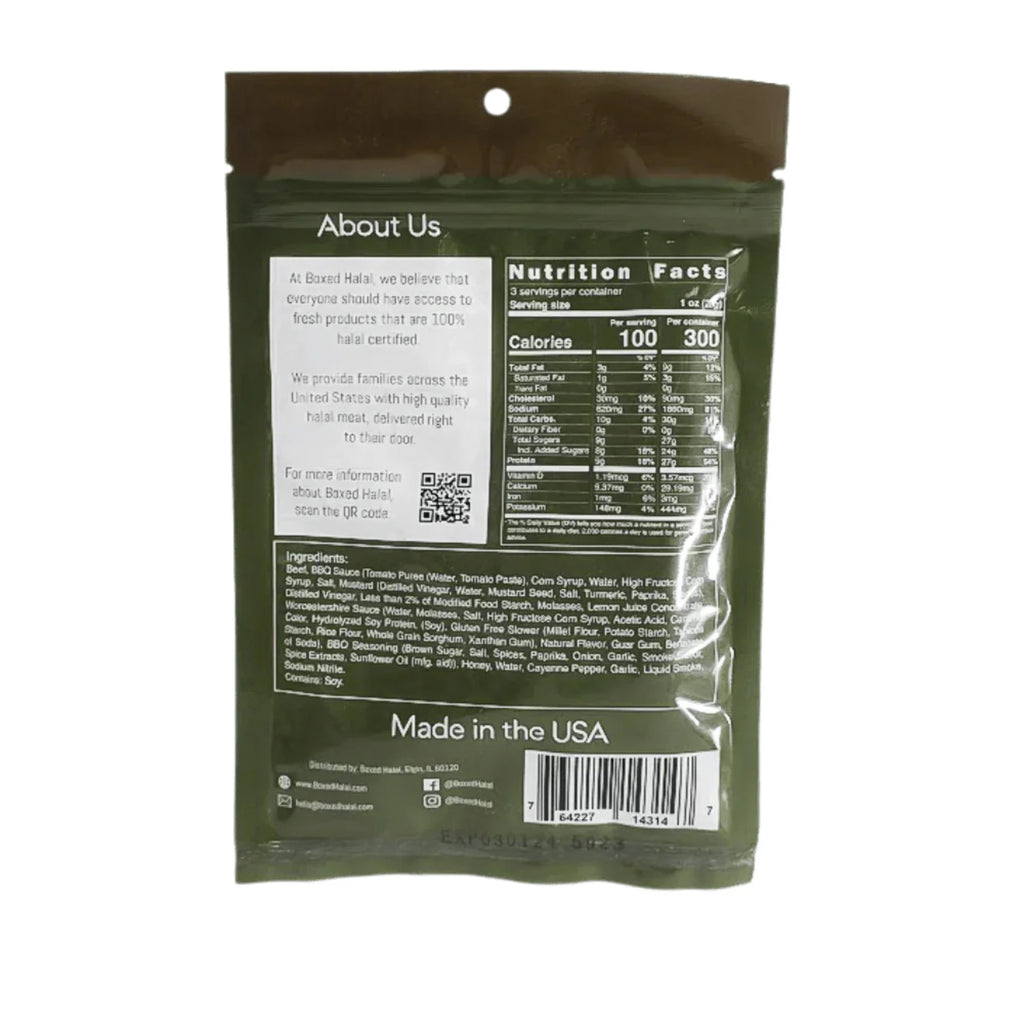100% Grass-Fed BBQ Beef Jerky Strips 3 Oz. Bags (3 Pack) P38887