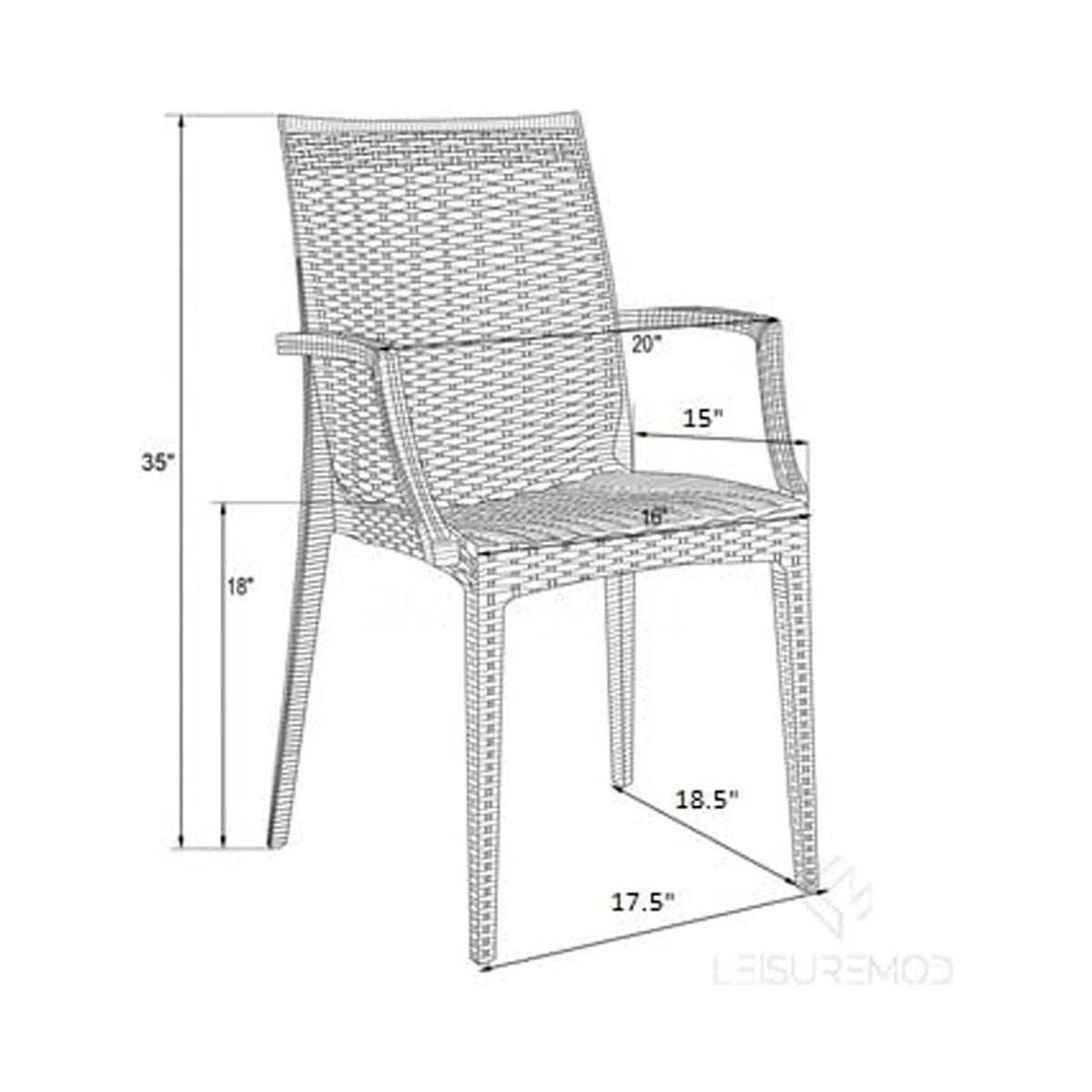 Mid-Century Indoor/Outdoor Chair J275667
