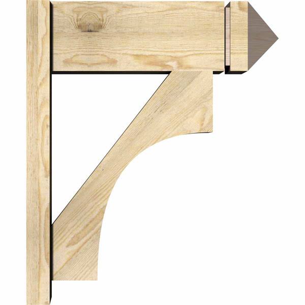 8x22W x 22x22D x 26x22H Douglas Fir Rough Sawn Arts and Crafts Outlooker A3003