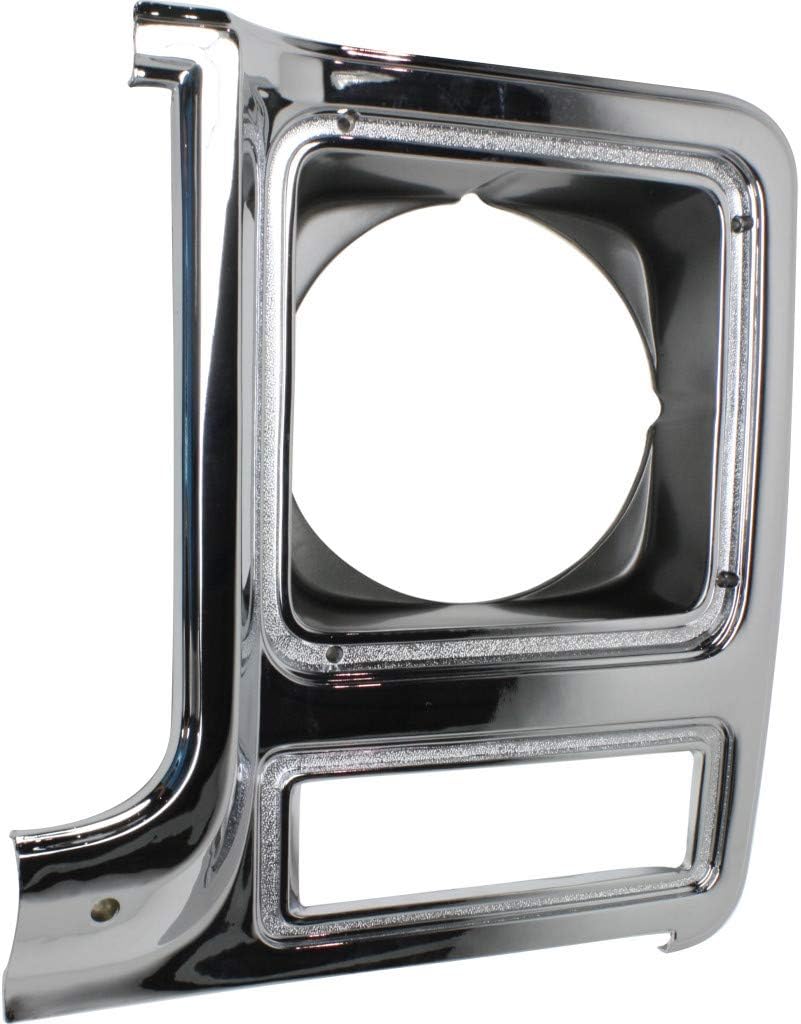 Chrome & Painted Dark Argent Headlight Door for Chevy C10 C20 C30 1979 1980 Driver Side Pack of 2 H14493