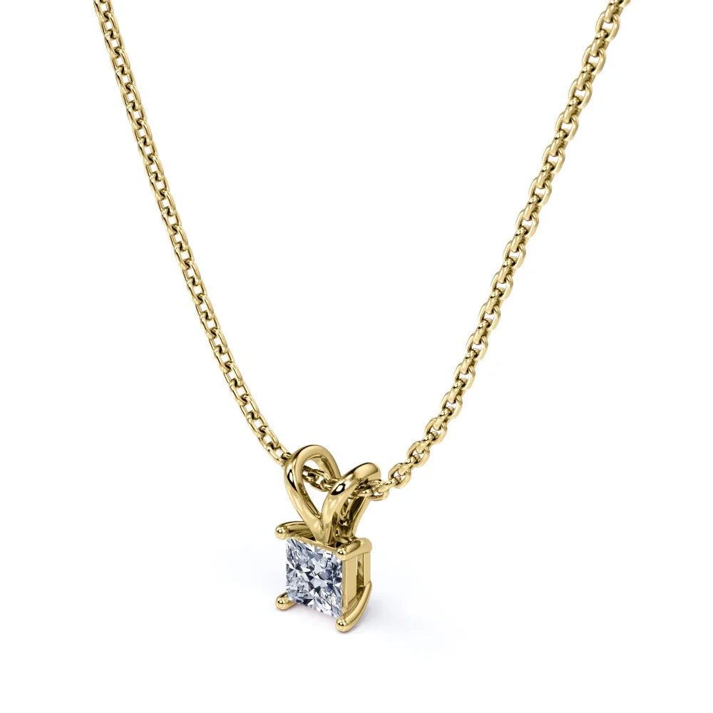 0.5 Carat Princess Cut Moissanite Pendant Necklace A57776