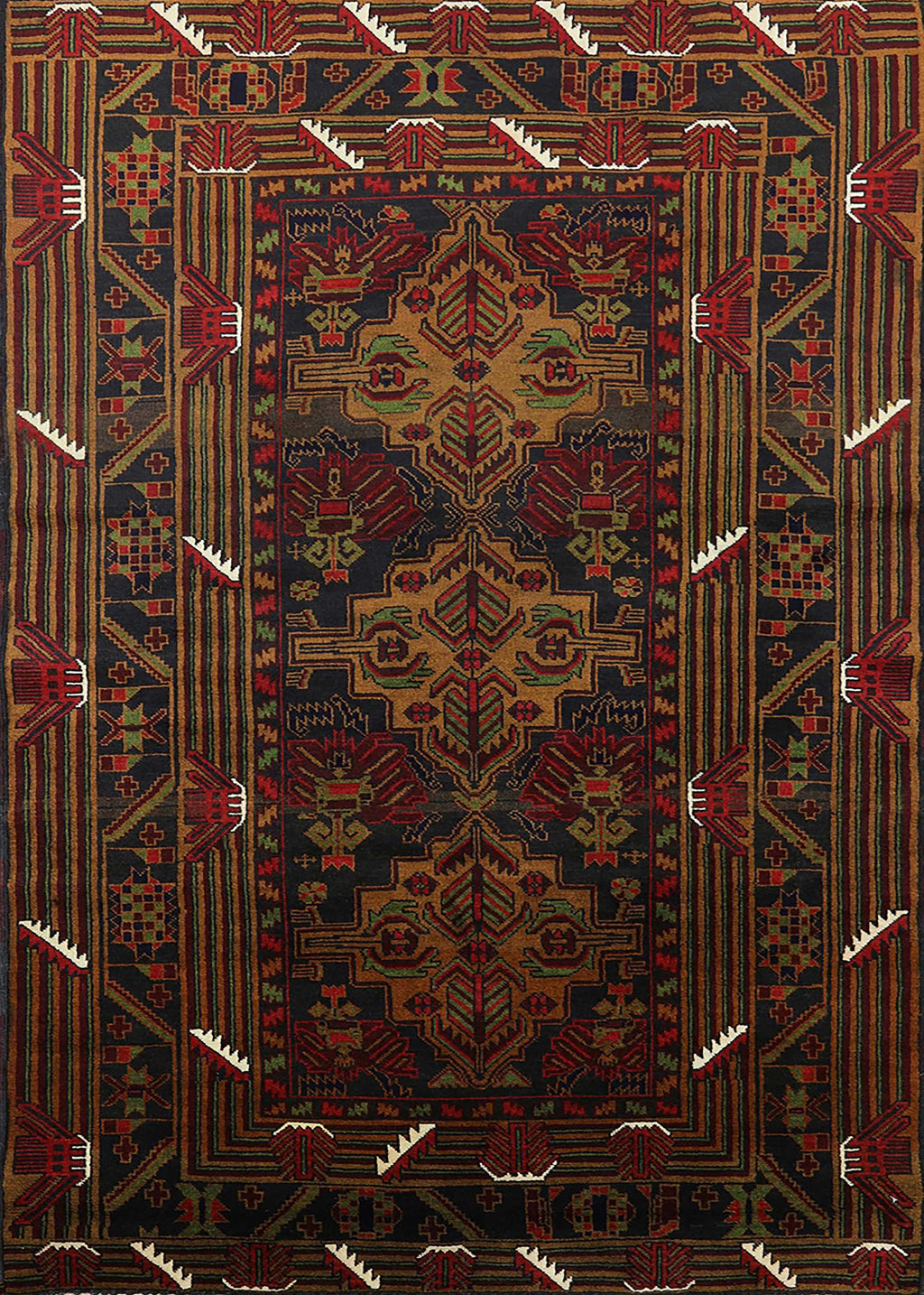 Red Oriental Rectangle Area Rugs, 2' x 5' S150361