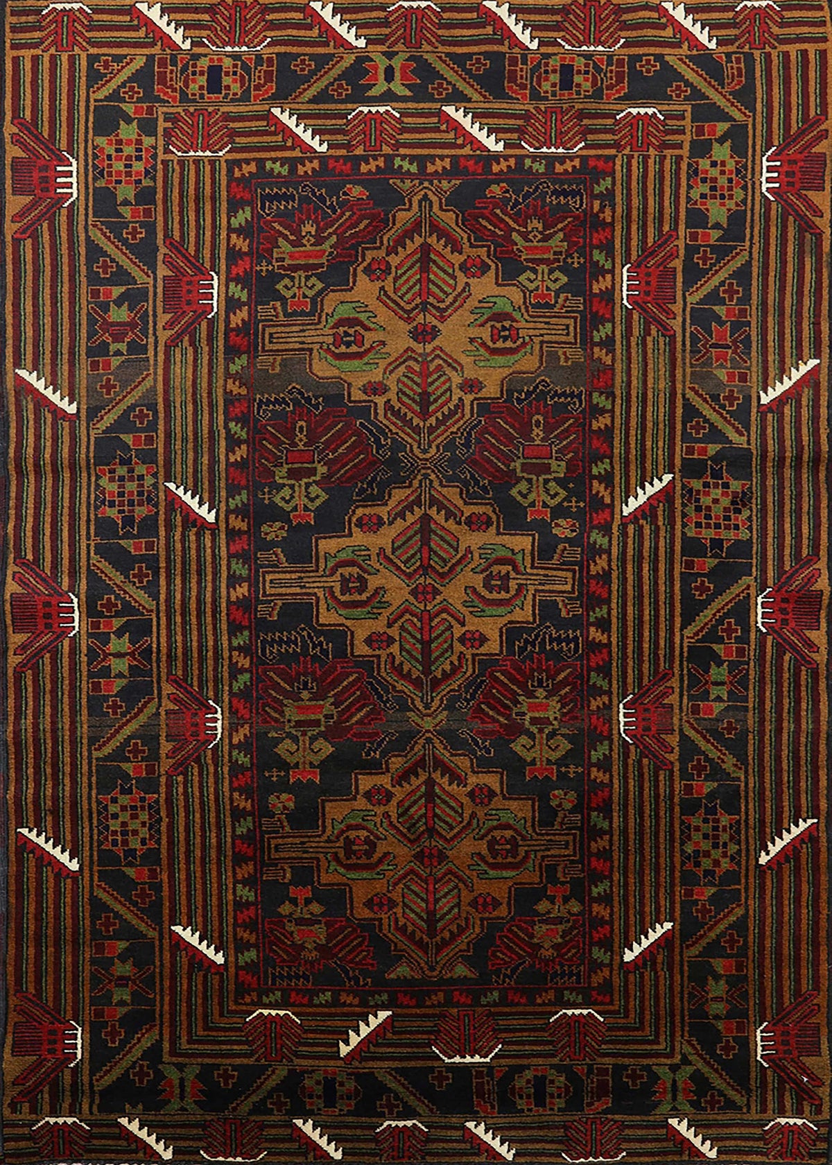 Red Oriental Rectangle Area Rugs, 2' x 5' S150361