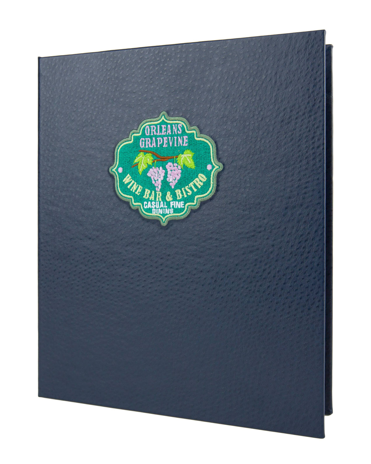 Cobalt Blue Ostrich Casebound Menu A74606