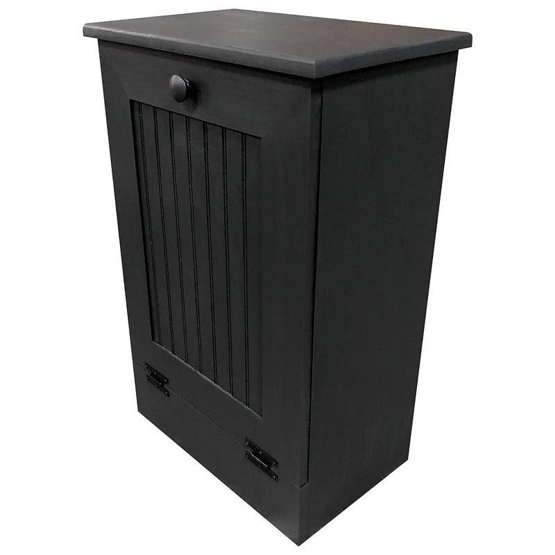 Black Wooden Pull Out Trash Can H390504