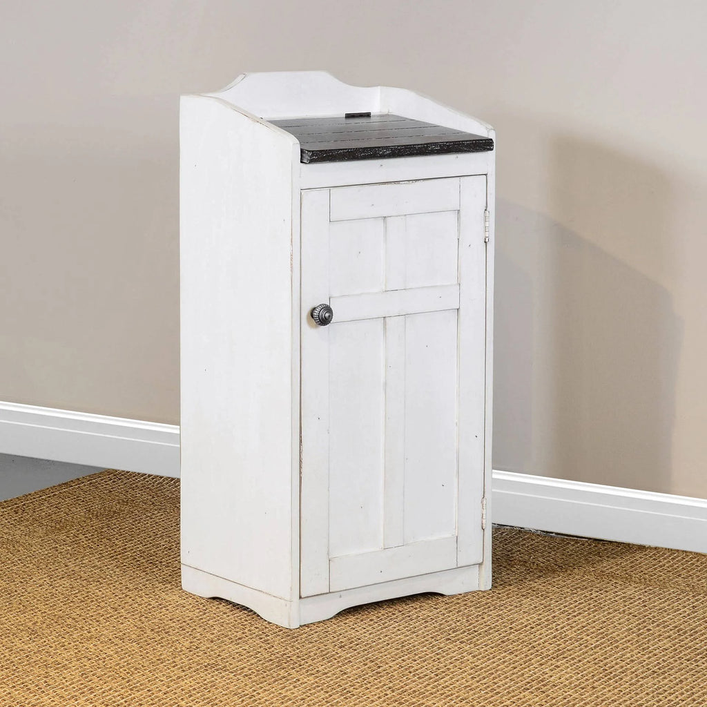 White Rectangular Trash Box F287
