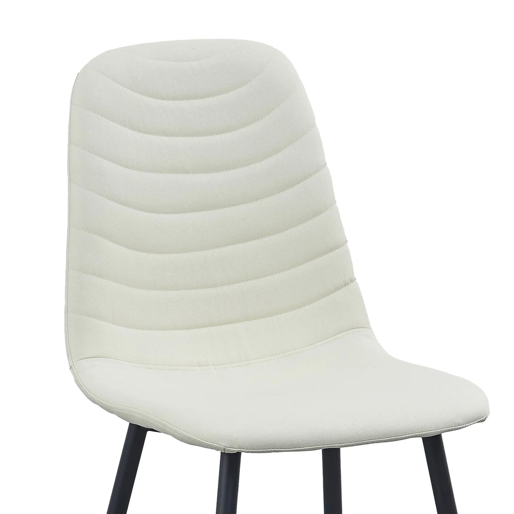 White Velvet Tufted Dining Chairs Set of 4 V678854