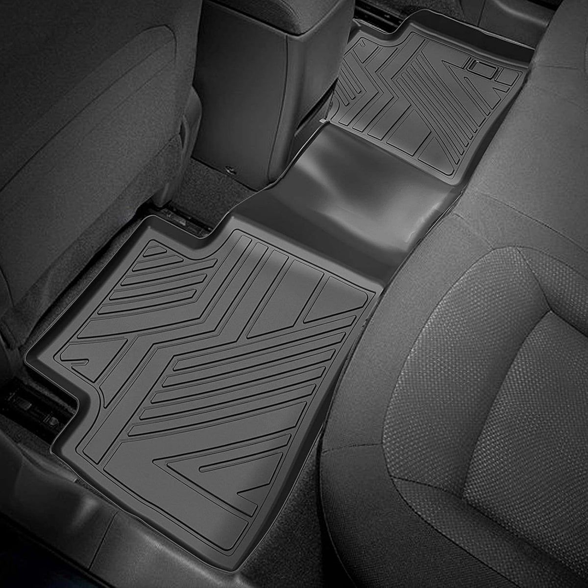 Heavy Duty Rubber Car Floor Mats (Rear, 1 Piece) B586189