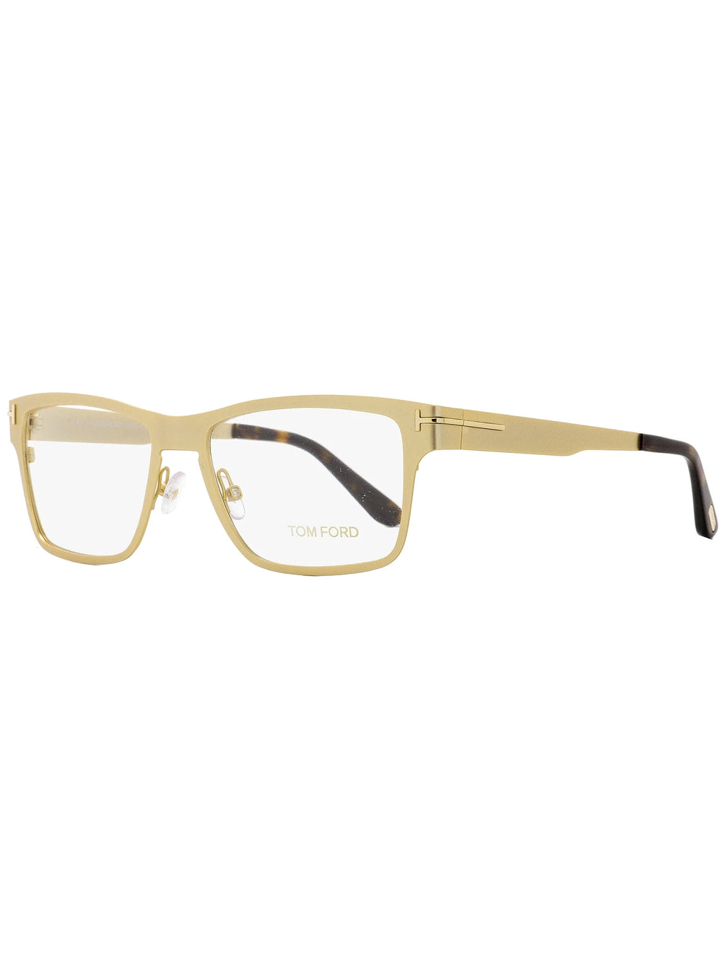 Gold Eyeglasses with Magnetic Brown Clip 54mm G450364
