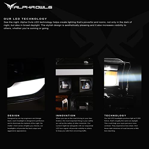 Black Amber Crystal Headlights With LED Light Bar K974