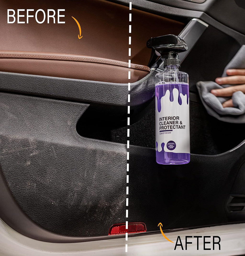 Car Cleaning Kit with Car Soap, Tire Shine, Tire & Wheel Cleaner, Pack of 2 B946638
