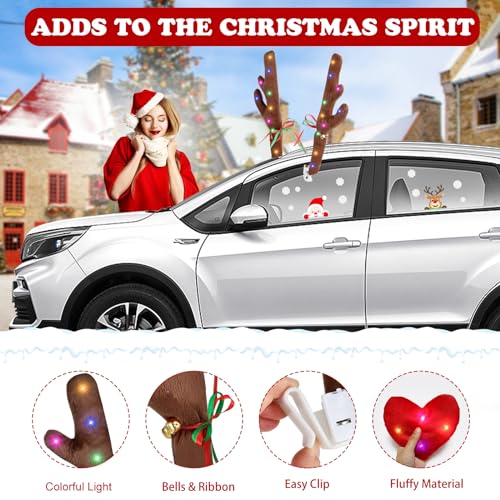 Christmas Reindeer Antlers for Cars With LED Lights Y48309