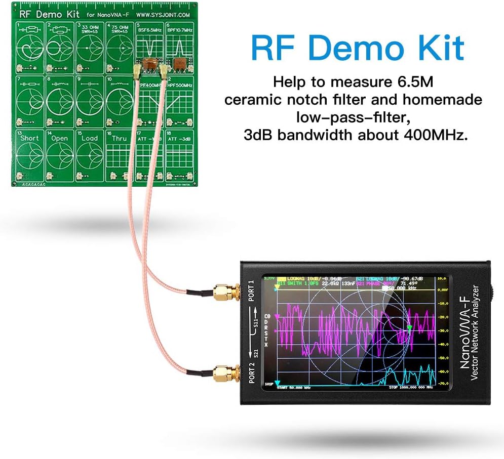 Vector Network Antenna Analyzer, 50KHz-1000MHz, 4.3 inch IPS LCD, Portable Handheld with Metal Case Q190430