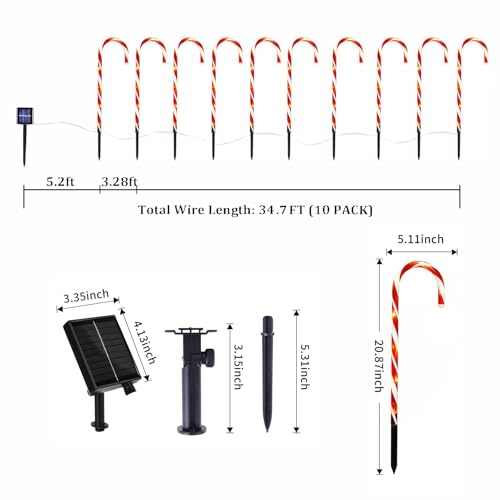 10 Pcs Solar Pathway Lights Q302755