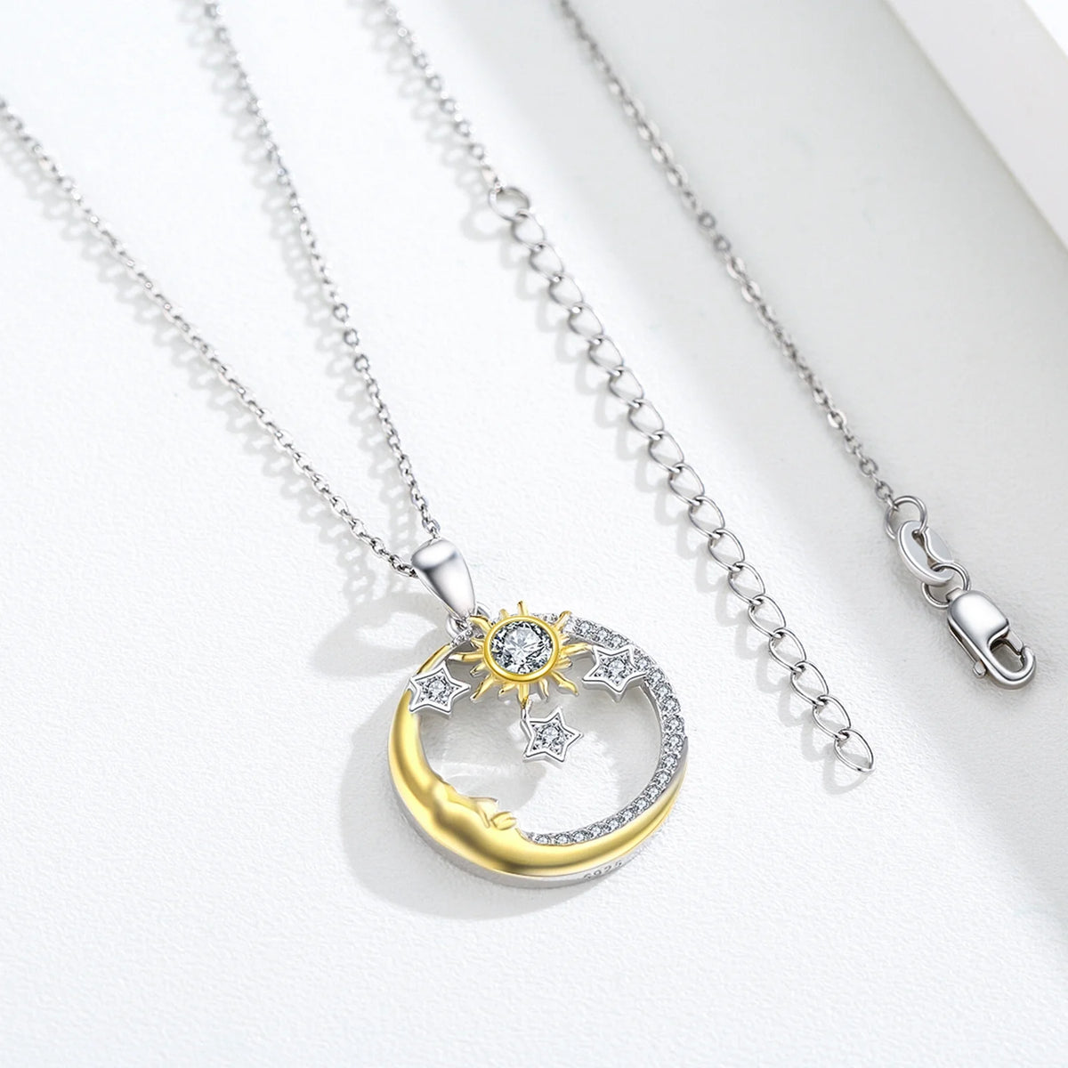 925 Sterling Silver Cubic Zirconia Pendant Necklace S7297
