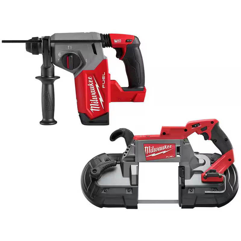 18V Lithium-Ion Brushless Cordless Rotary Hammer with Bandsaw 2-Tool V61152