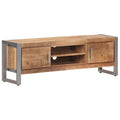 Rough Mango Wood TV Cabinet with 2 Doors and 2 Compartments N6622