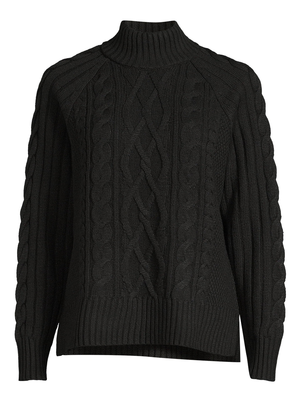 Mock Neck Cable Pullover Sweater X305903