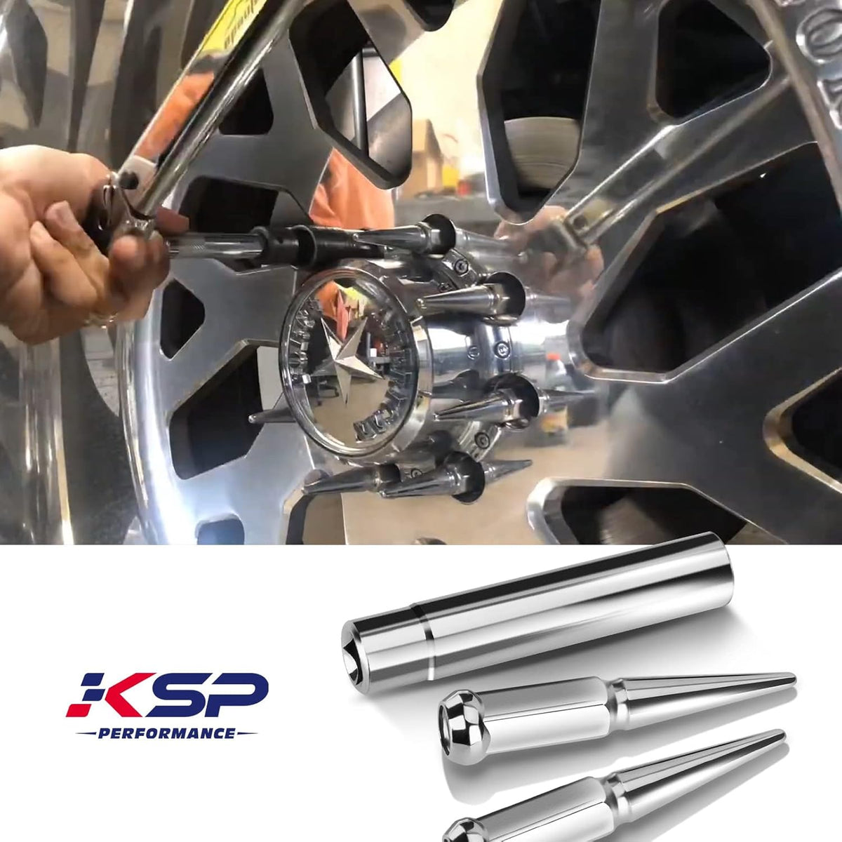 32pcs Chrome Conical Closed End Bulge Acorn Lug Nuts V18546