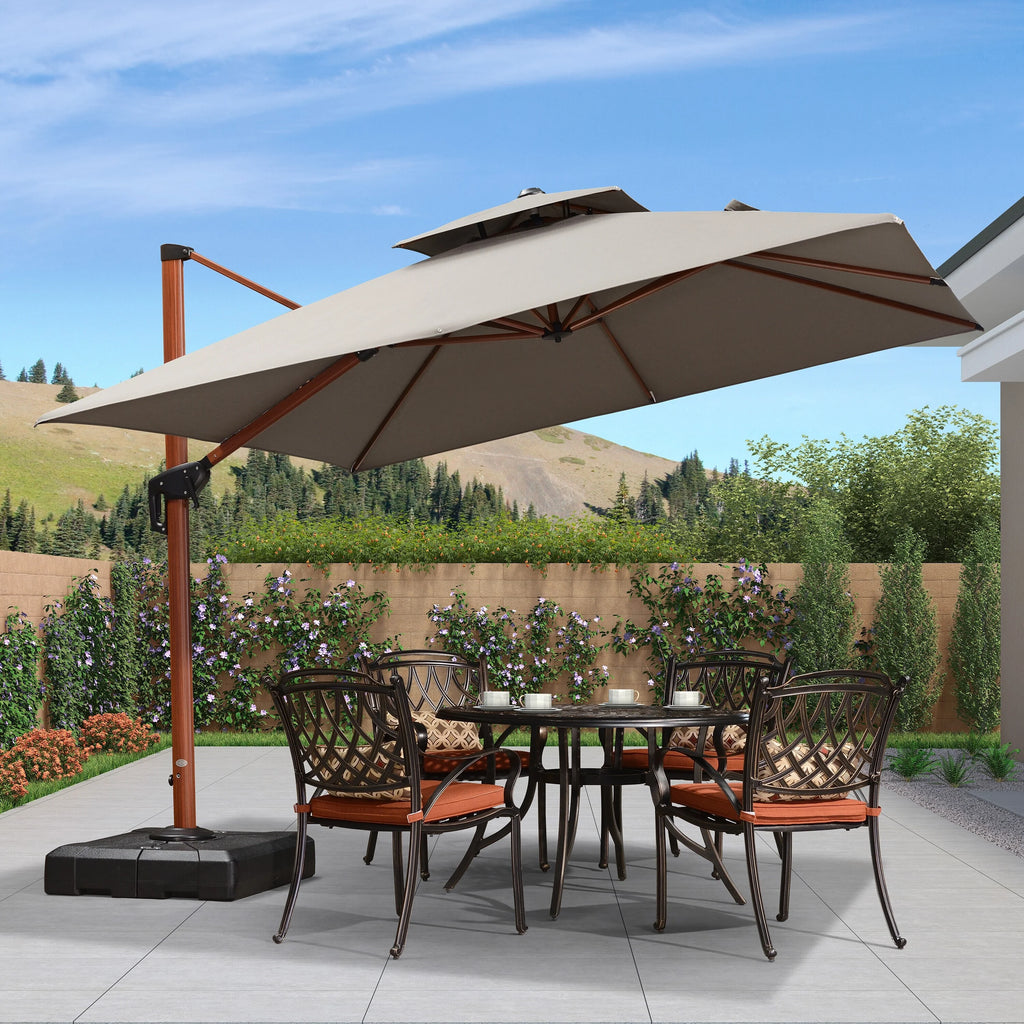 10ft Square Cantilever Patio Umbrella U52678