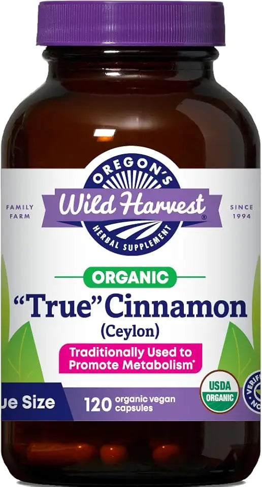 Organic Ceylon Cinnamon 120 Count Vegan Capsules M42729