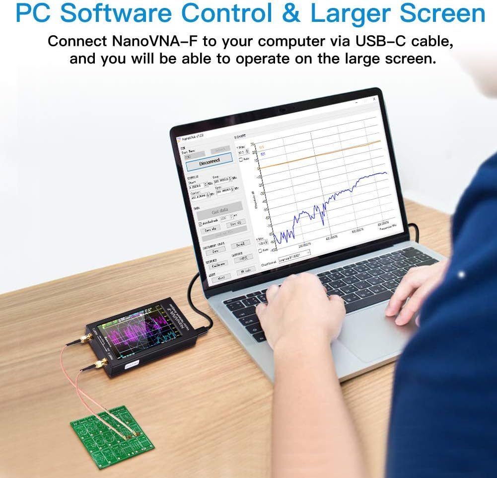 Vector Network Antenna Analyzer, 50KHz-1000MHz, 4.3 inch IPS LCD, Portable Handheld with Metal Case Q190430