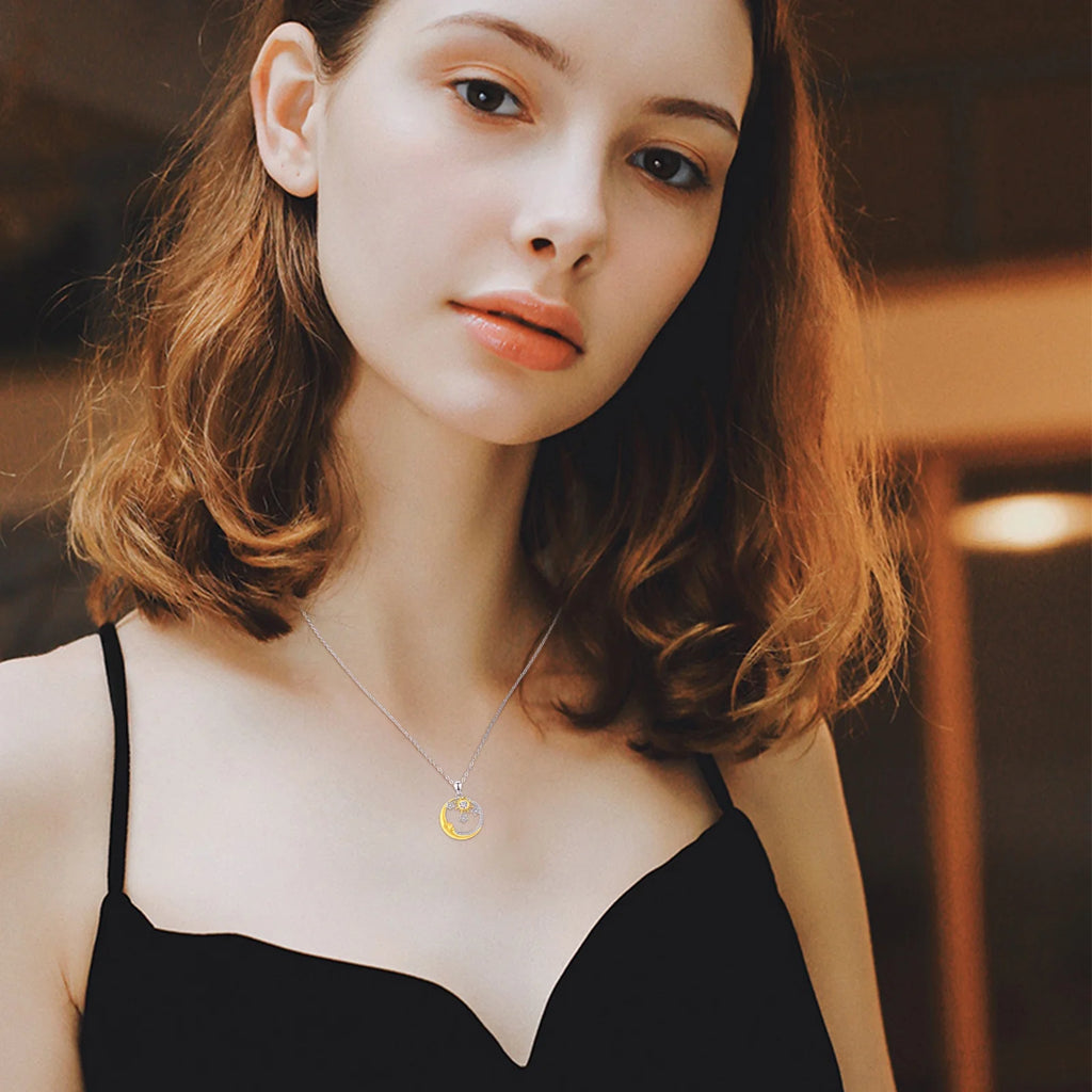 925 Sterling Silver Cubic Zirconia Pendant Necklace S7297