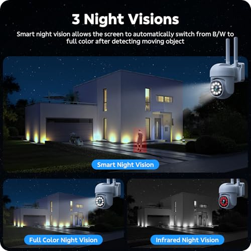 16CH 4K Wireless Security Camera System with 8 White PTZ Cameras S45406