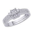14K White Gold Diamond Bridal Engagement Set W8207