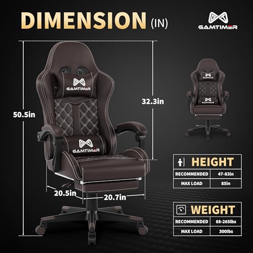 White High Back Gaming Chair with Footrest and Lumbar Support K5105