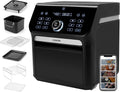 Black Air Fryer Toaster Oven Combo 7 Quart 1800W V532762