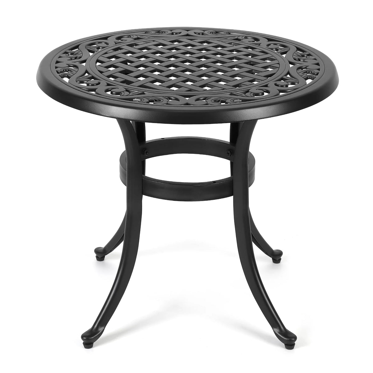 Cast Aluminum Round Bistro Table with Umbrella Hole Y244