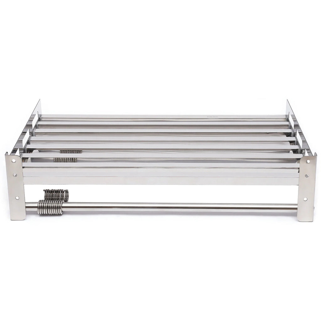 Wall Mount Microwave Oven Shelf Storage Bracket with 12 Hook Stainless D192135