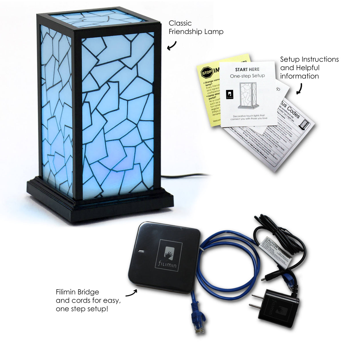Set of 2 Friendship Lamps I610147