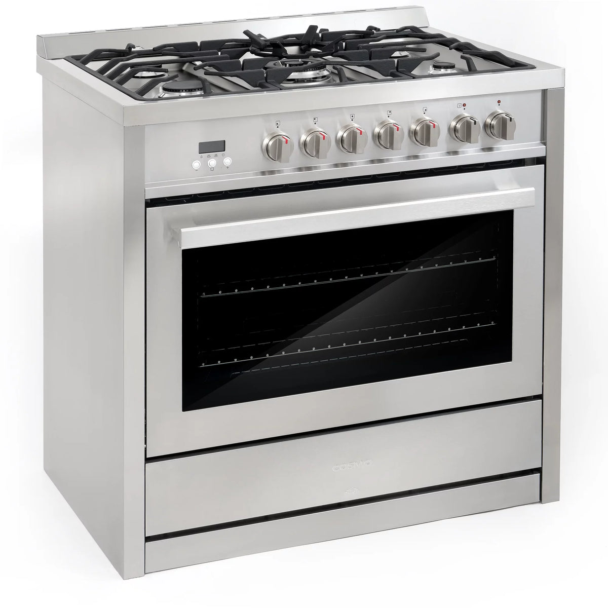 2 Piece Dual Fuel Range and Wall Mount Range Hood Kitchen Appliance Package M120