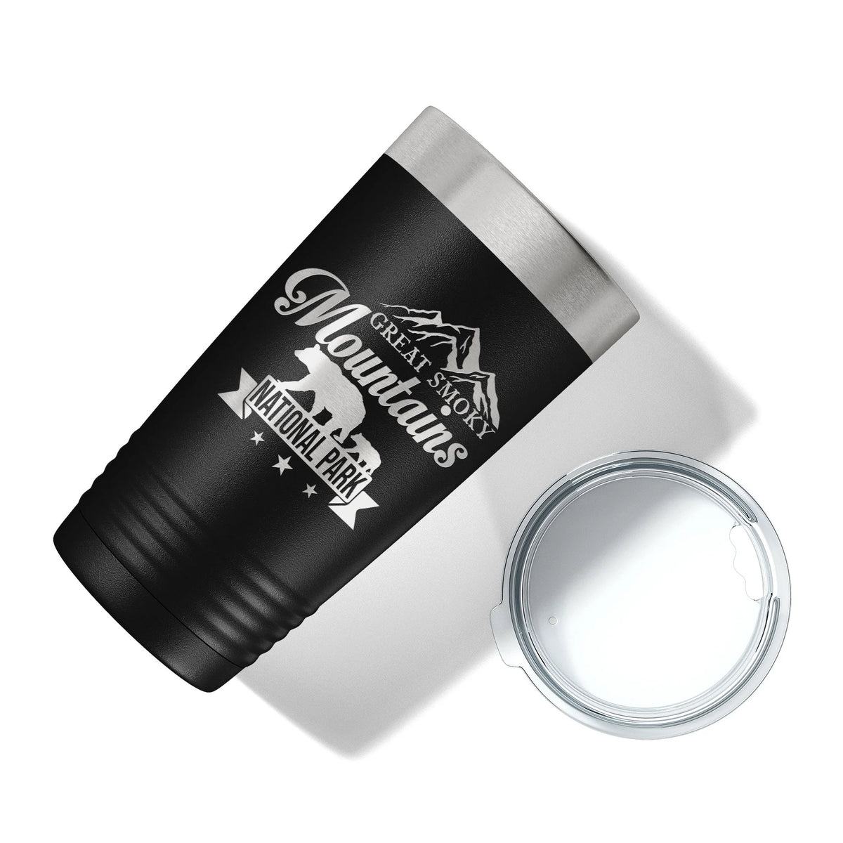 Black Insulated Laser Engraved Travel Mug 20 oz N525