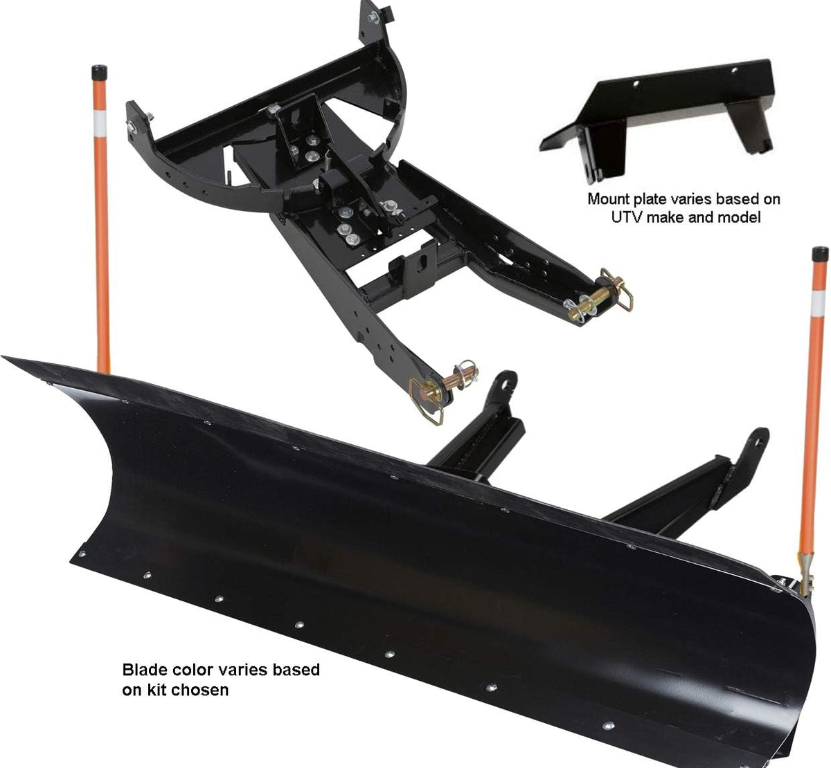 72" Pro UTV Snow Plow Kit in RED C9036