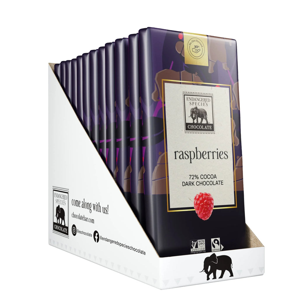 Dark Chocolate Raspberry Bar 12x3 OZ V4323