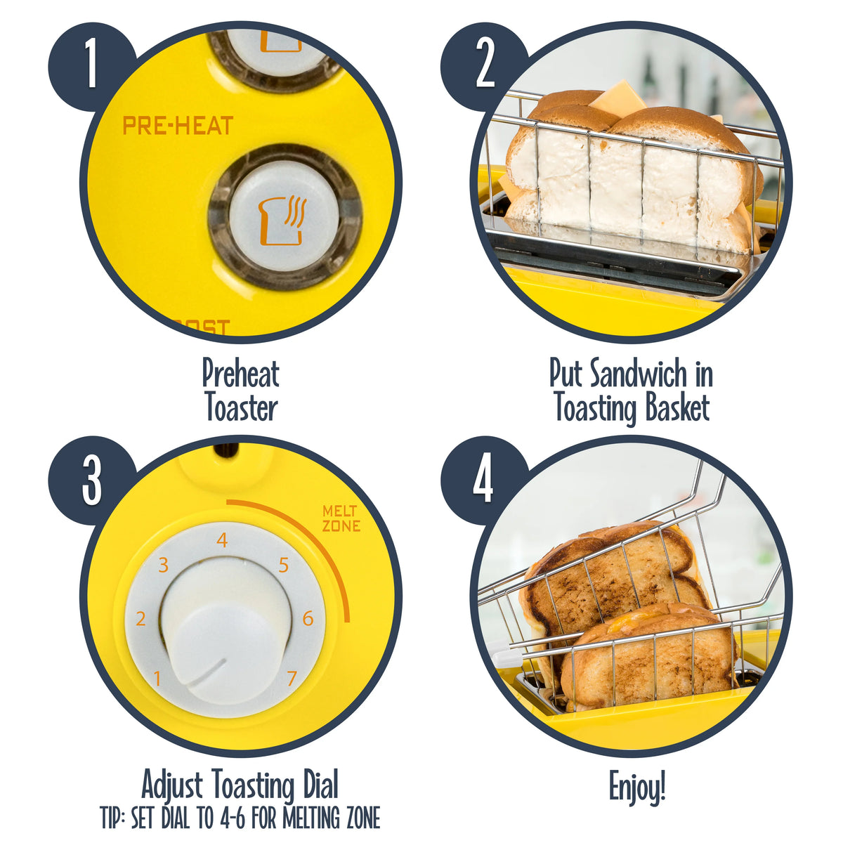 Grilled Cheese Toaster with Toaster Baskets P456220