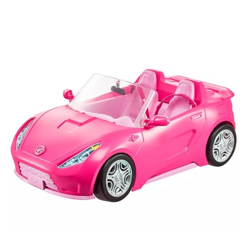 Barbie and Ken Doll with Wardrobe and Pink Two-Seater Convertible Car K92336