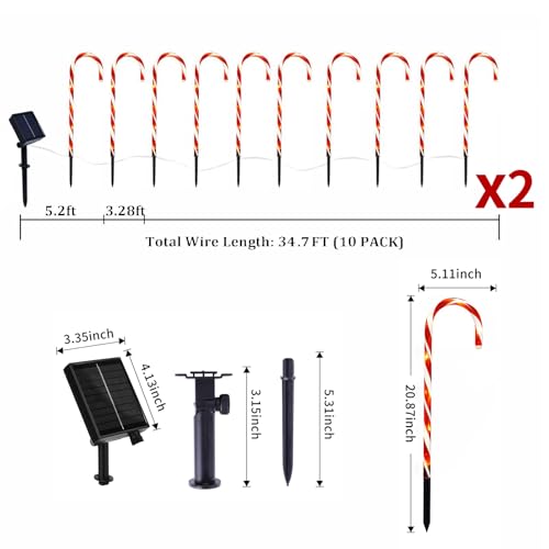 10 Pcs Solar Pathway Lights Q302755