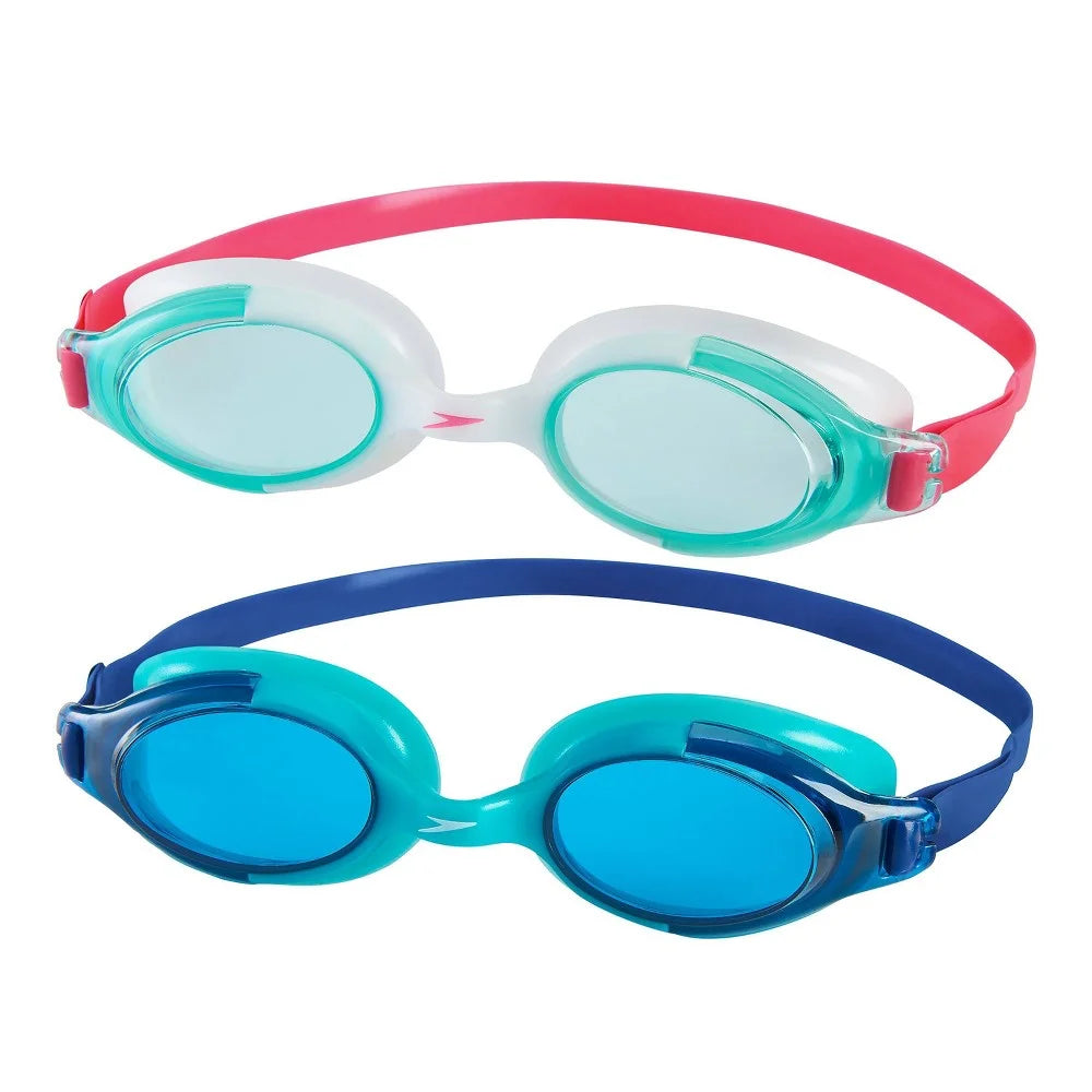 Green and Dark Blue Kids Goggles P6077