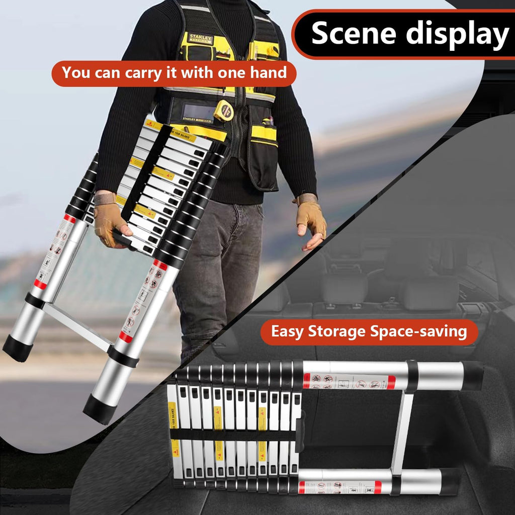 8.5 Ft Compact Aluminum Telescoping Ladder L9958