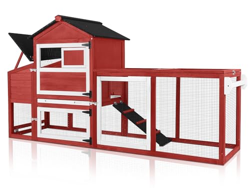 Grey Poultry Cage with Wheels, Nesting Box, Tray, and Roof W15763