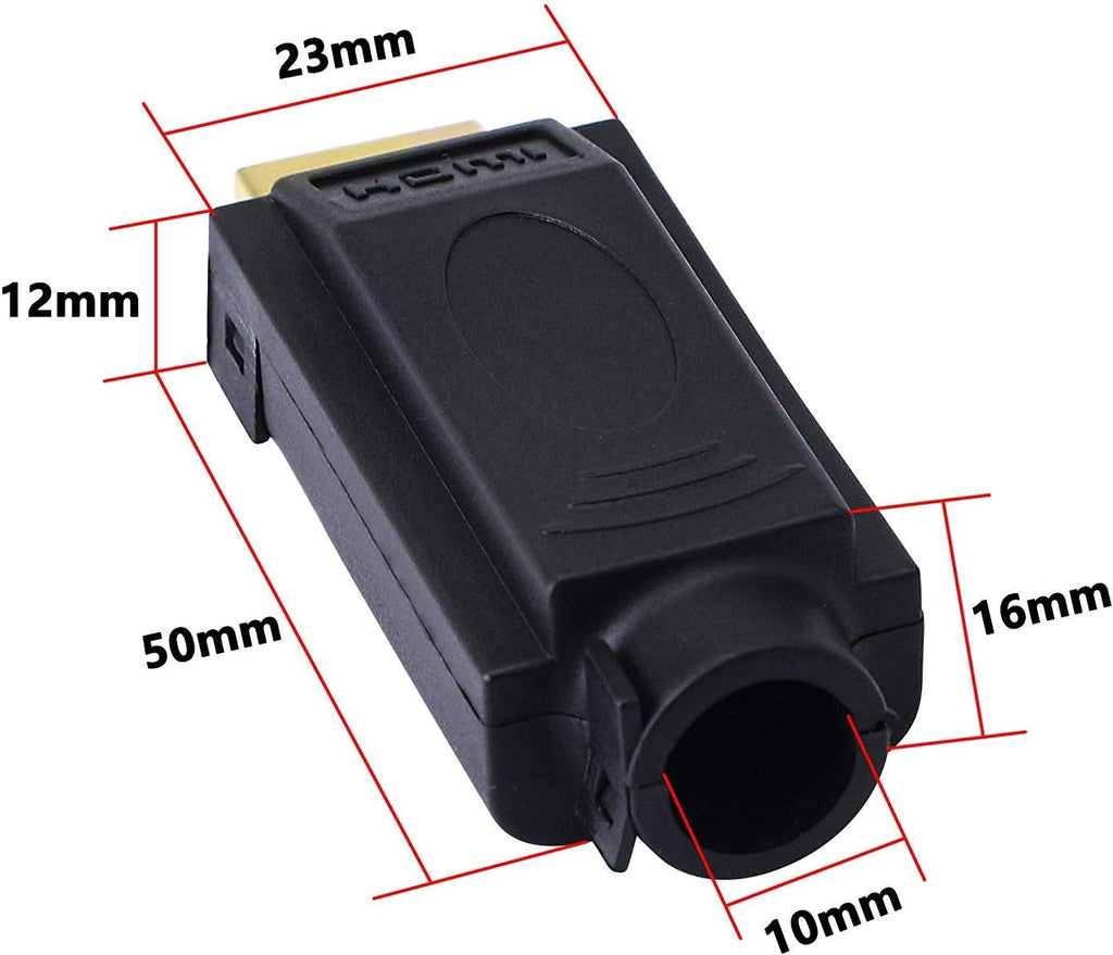 2 Pack HDMI Solderless Adapter Gold Plated Connector with Plastic Cover Screwdriver X13161